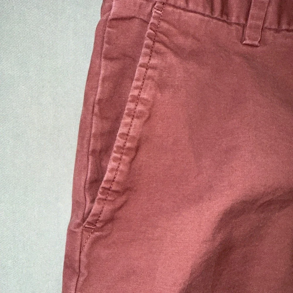 Banana Republic Fulton Skinny Chino Pants Mens 32x32 Burgundy Red Cotton Stretch